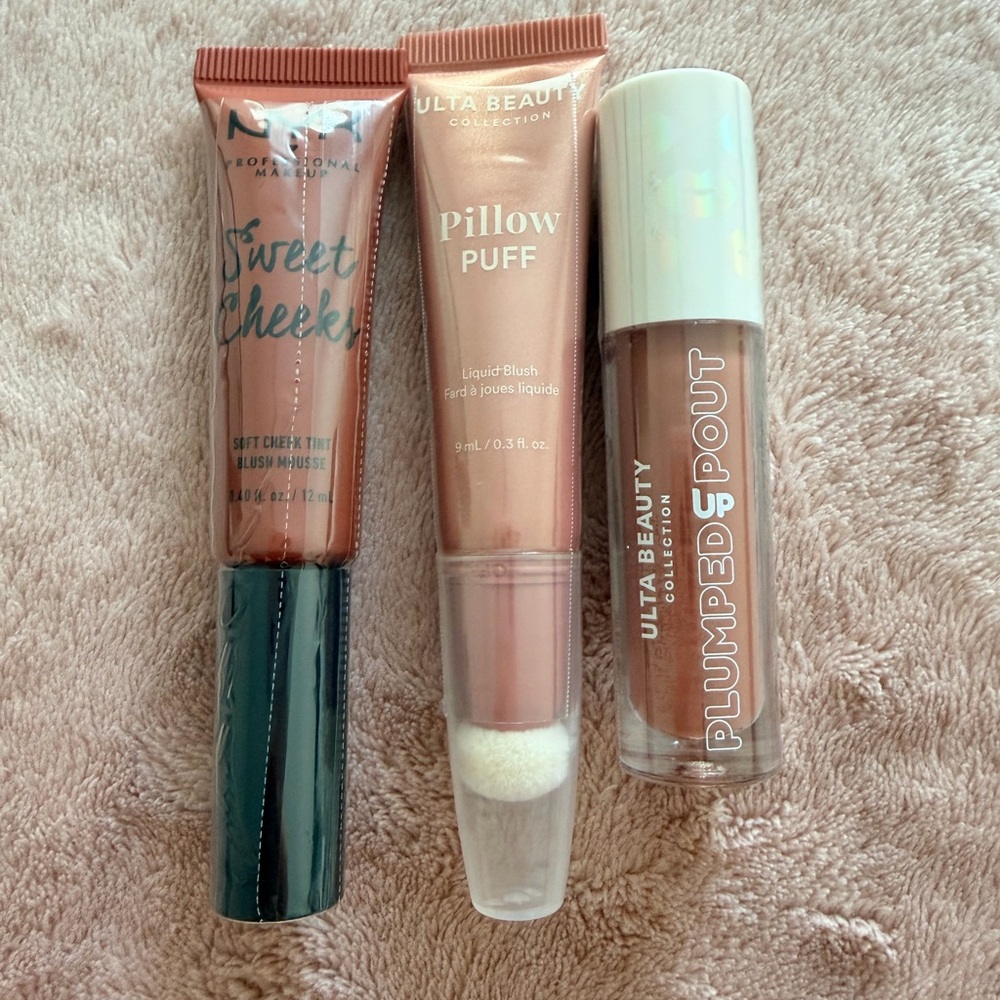 Ulta Beauty Liquid Blush and Lipgloss & NYX Tinted Blush